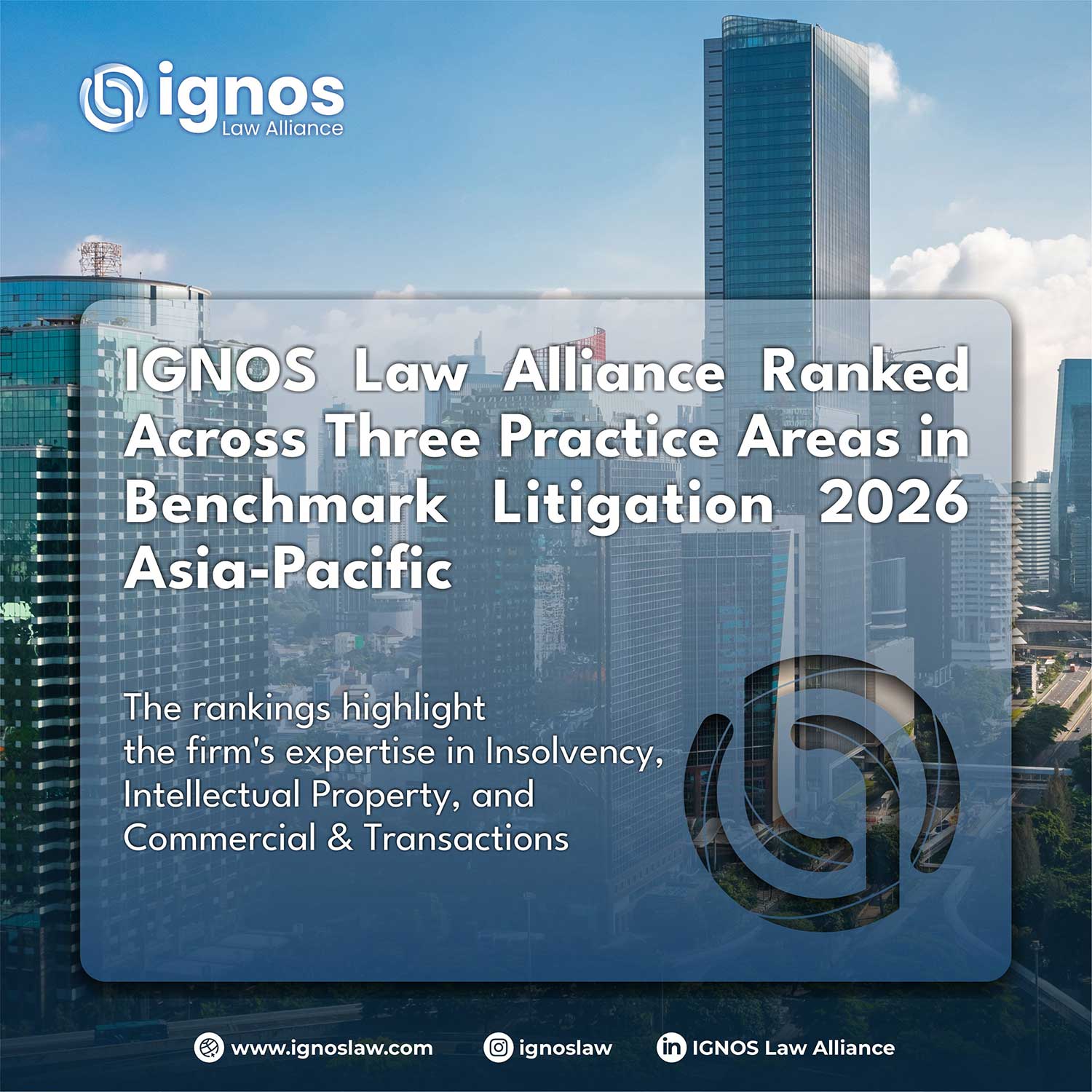 IGNOS Law Alliance Ranked Across Three Practice Areas in Benchmark Litigation Asia-Pacific 2026