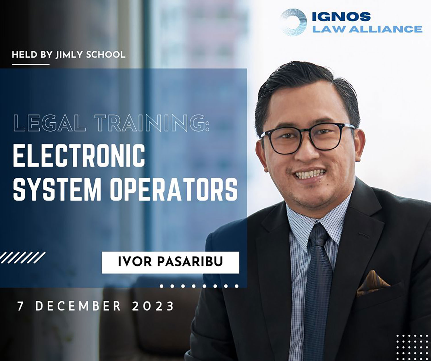 Ivor Pasaribu Berbagi Pengetahuan tentang Penyelenggara Sistem Elektronik dalam Pelatihan Hukum bagi Konsultan Hukum IT yang Diadakan oleh Jimly School