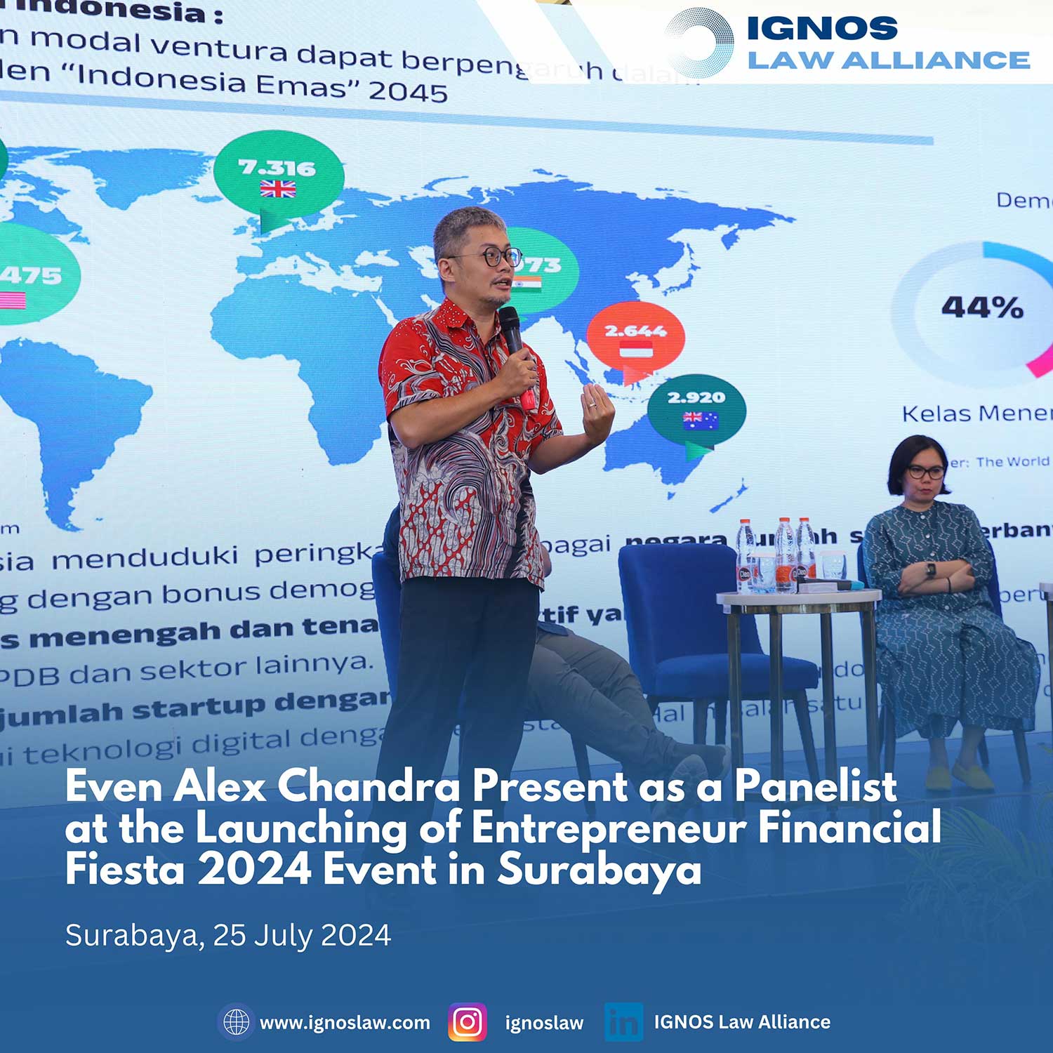 Even Alex Chandra Present as a Panelist at the Launching of Entrepreneur Financial Fiesta 2024 Event in Surabaya